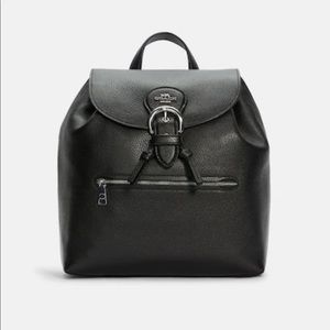 NWT COACH KLEO BACKPACK- Black and Silver